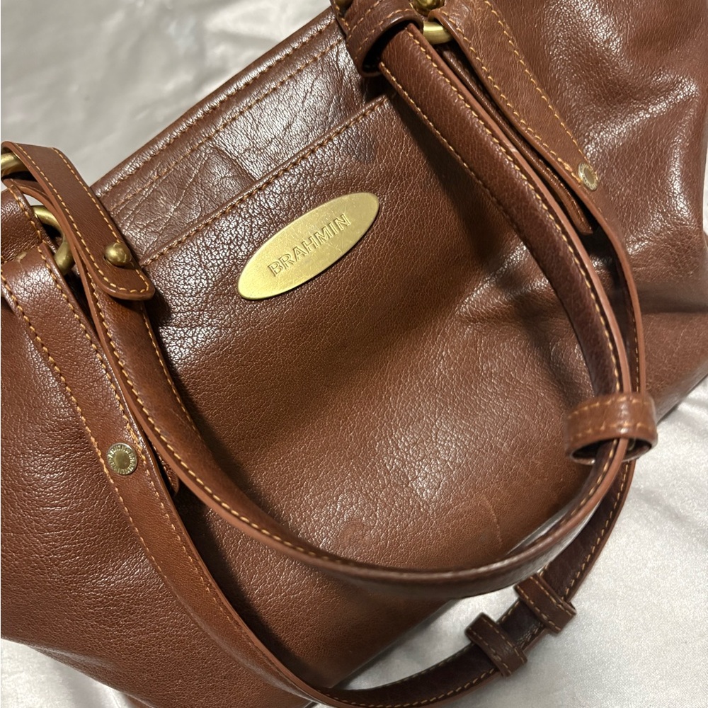 Brahmin Brown Leather small tote Bag - Picture 2 of 4